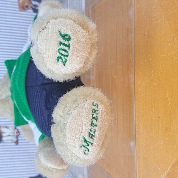 2016 Augusta Master's Golf 10' brown preppy golfing teddy bear - Picture 3 of 8